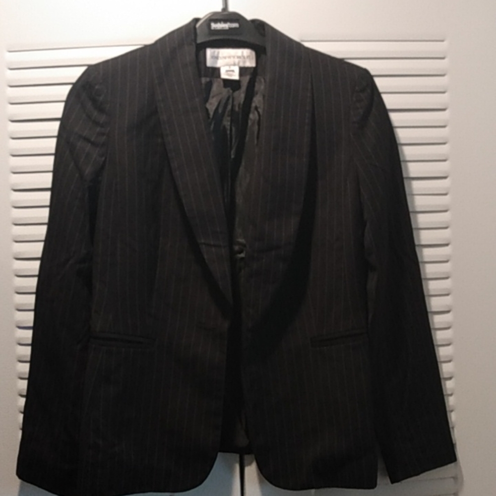 Jones New York Navy Pinstripe Blazer Jacket Size 4